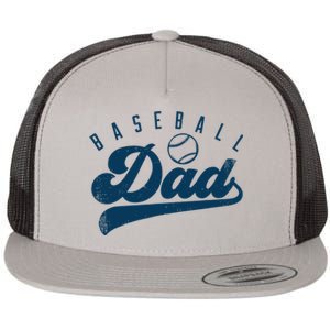 Baseball Dad Gifts Daddy Father's Day Flat Bill Trucker Hat