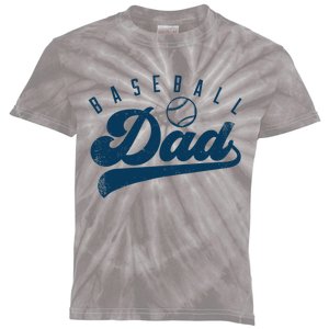 Baseball Dad Gifts Daddy Father's Day Kids Tie-Dye T-Shirt