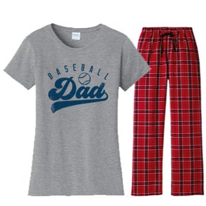 Baseball Dad Gifts Daddy Father's Day Women's Flannel Pajama Set