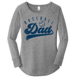 Baseball Dad Gifts Daddy Father's Day Women's Perfect Tri Tunic Long Sleeve Shirt