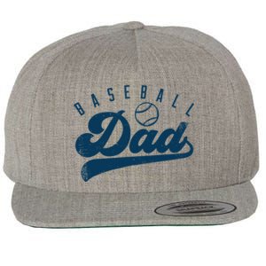 Baseball Dad Gifts Daddy Father's Day Wool Snapback Cap