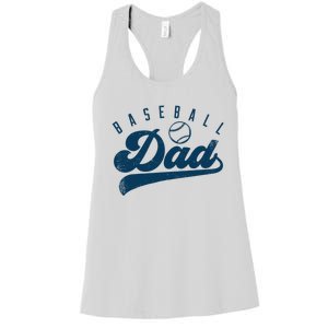 Baseball Dad Gifts Daddy Father's Day Women's Racerback Tank