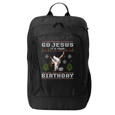 Break Dance Go Jesus ItS Your Birthday Merry Christmas Day Cool Gift City Backpack