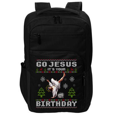 Break Dance Go Jesus ItS Your Birthday Merry Christmas Day Cool Gift Impact Tech Backpack