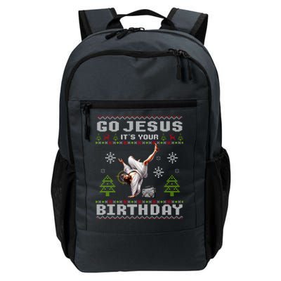 Break Dance Go Jesus ItS Your Birthday Merry Christmas Day Cool Gift Daily Commute Backpack