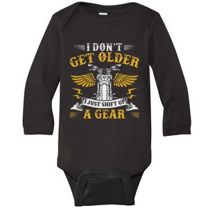 Bikers DonT Get Older Motorcycle Funny Biker Baby Long Sleeve Bodysuit