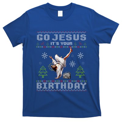 Break Dance Go Jesus It's Your Birthday Merry Christmas Day  T-Shirt