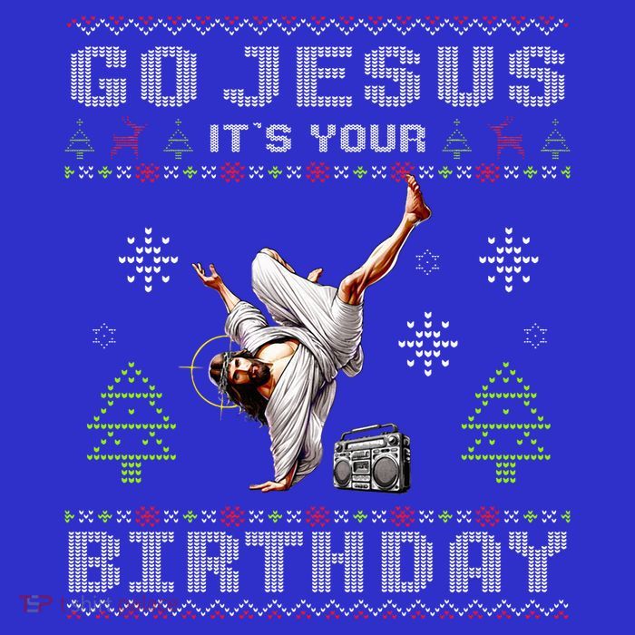 Break Dance Go Jesus It's Your Birthday Merry Christmas Day  Premium T-Shirt