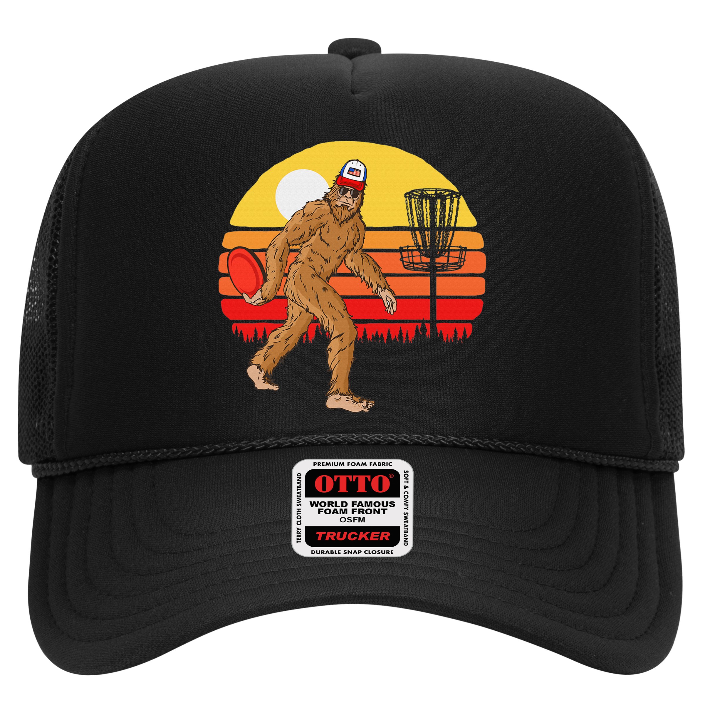 Bigfoot Disc Golf Cryptid Sasquatch Disc Golfer Hat