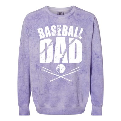 Baseball Dad Great Gift Colorblast Crewneck Sweatshirt