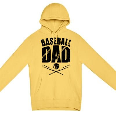 Baseball Dad Great Gift Premium Pullover Hoodie