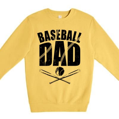 Baseball Dad Great Gift Premium Crewneck Sweatshirt