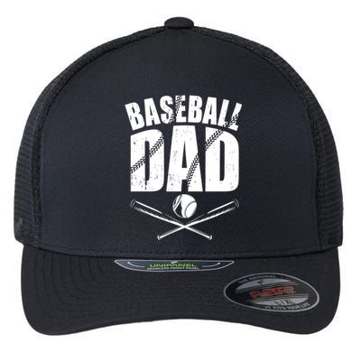 Baseball Dad Great Gift Flexfit Unipanel Trucker Cap