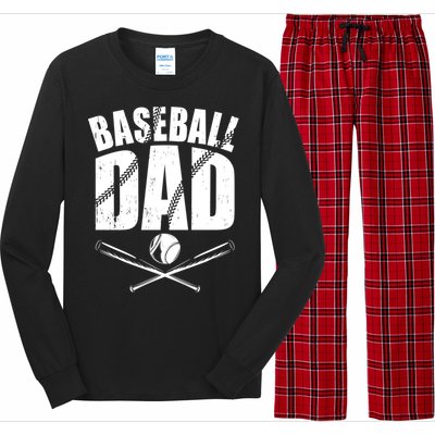 Baseball Dad Great Gift Long Sleeve Pajama Set