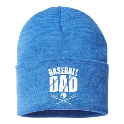 Baseball Dad Great Gift Sustainable Knit Beanie