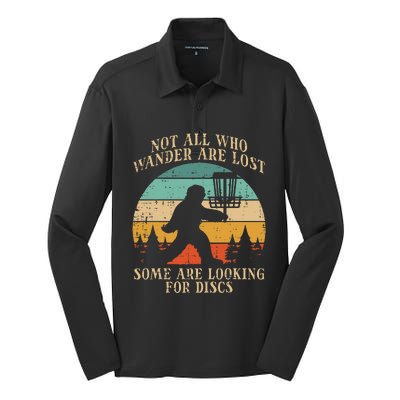 Bigfoot Disc Golf Not All Who Wander Lost Silk Touch Performance Long Sleeve Polo