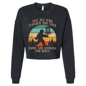 Bigfoot Disc Golf Not All Who Wander Lost Cropped Pullover Crew