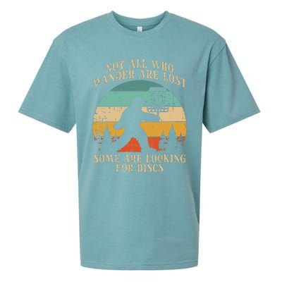 Bigfoot Disc Golf Not All Who Wander Lost Sueded Cloud Jersey T-Shirt