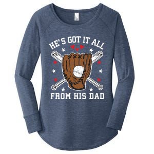 Baseball Dad Gift Women's Perfect Tri Tunic Long Sleeve Shirt