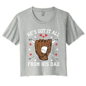 Baseball Dad Gift Women's Crop Top Tee