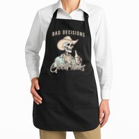 Bad Decisions Good Times Skeleton Cowboy Apron