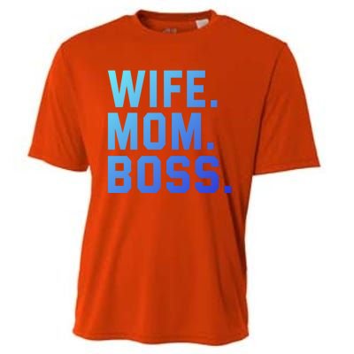 Boss Day Great Gift Wife Mom Boss Mama MotherS Day Birthday Gift Cooling Performance Crew T-Shirt