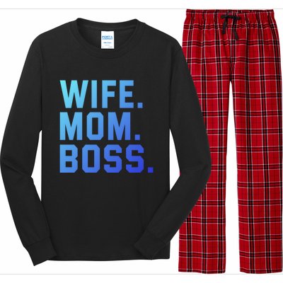 Boss Day Great Gift Wife Mom Boss Mama MotherS Day Birthday Gift Long Sleeve Pajama Set