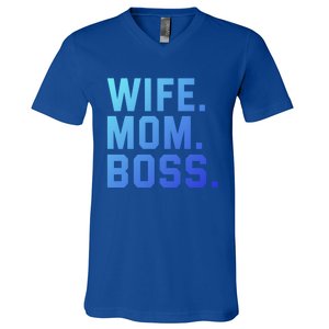 Boss Day Great Gift Wife Mom Boss Mama MotherS Day Birthday Gift V-Neck T-Shirt