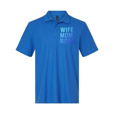 Boss Day Great Gift Wife Mom Boss Mama MotherS Day Birthday Gift Softstyle Adult Sport Polo