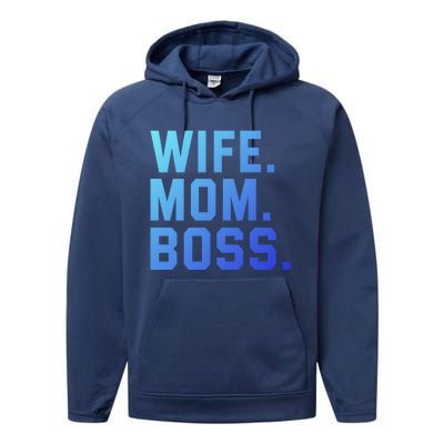 Boss Day Great Gift Wife Mom Boss Mama MotherS Day Birthday Gift Performance Fleece Hoodie