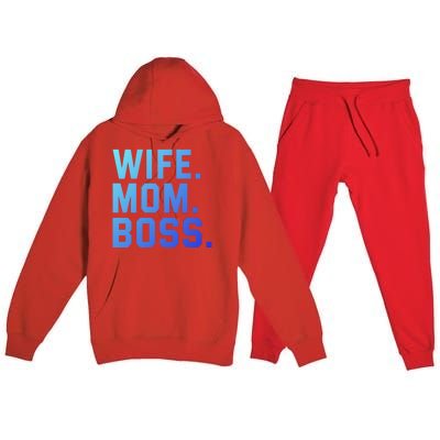 Boss Day Great Gift Wife Mom Boss Mama MotherS Day Birthday Gift Premium Hooded Sweatsuit Set