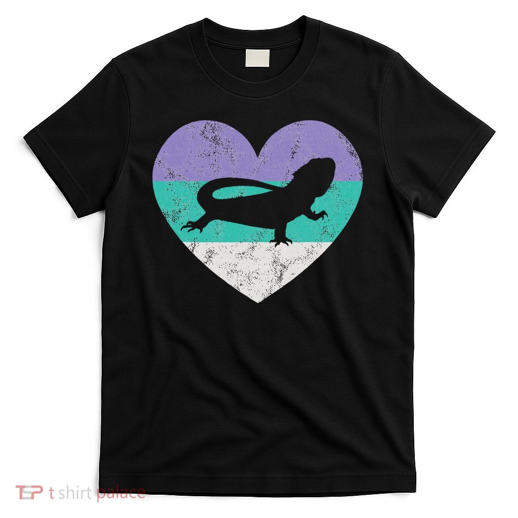 Bearded Dragon Gif For Women & Girls Retro Cute T-Shirt