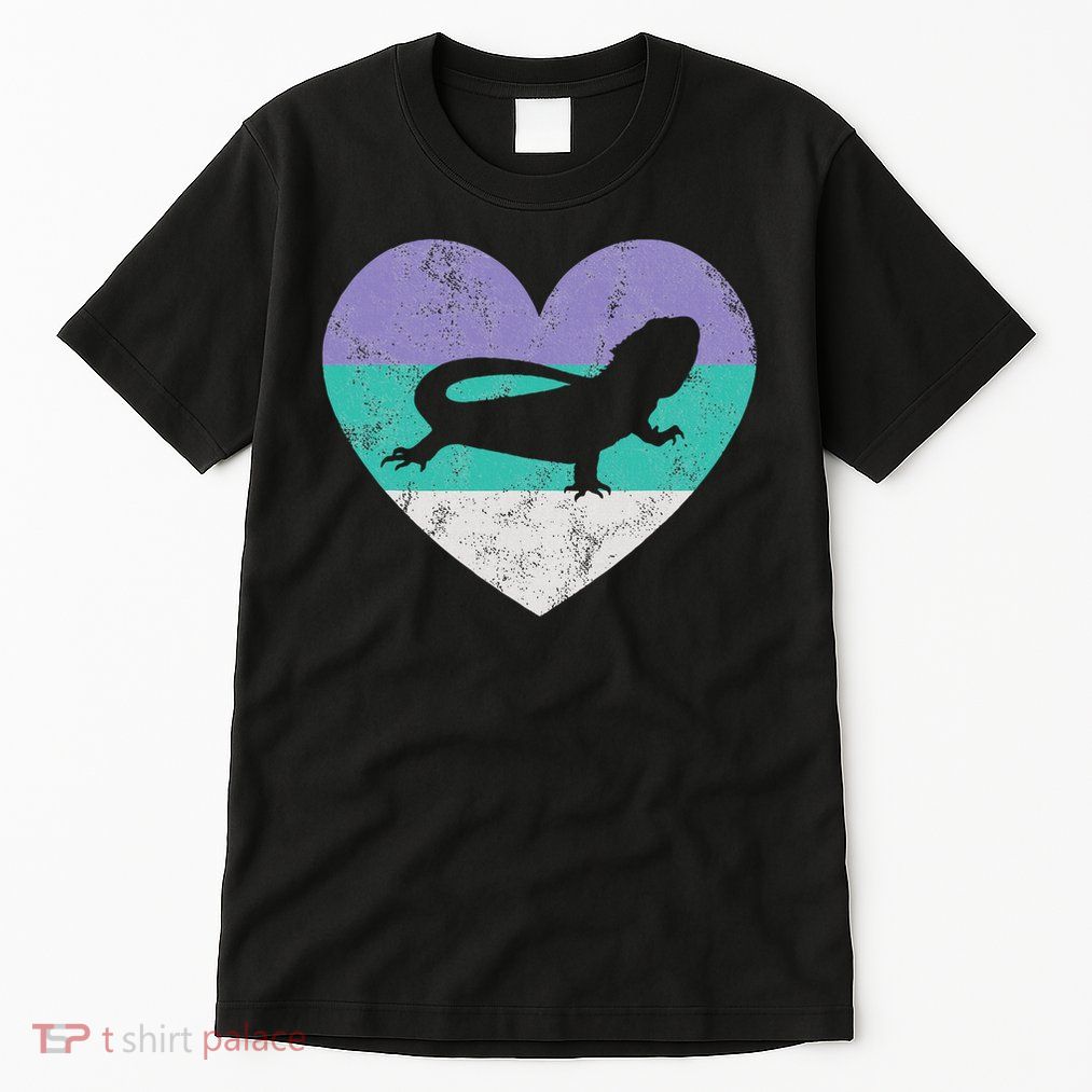 Bearded Dragon Gif For Women & Girls Retro Cute Tall T-Shirt