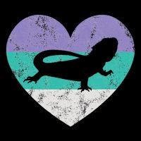 Bearded Dragon Gif For Women & Girls Retro Cute Button