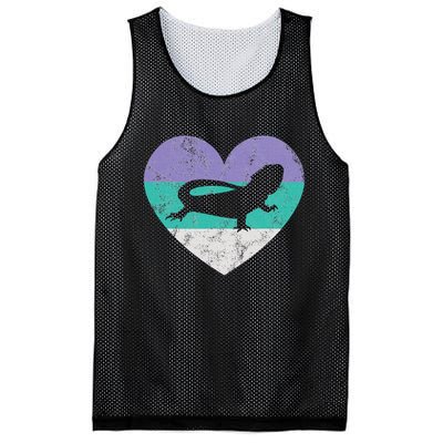 Bearded Dragon Gif For Women & Girls Retro Cute Mesh Reversible Basketball Jersey Tank