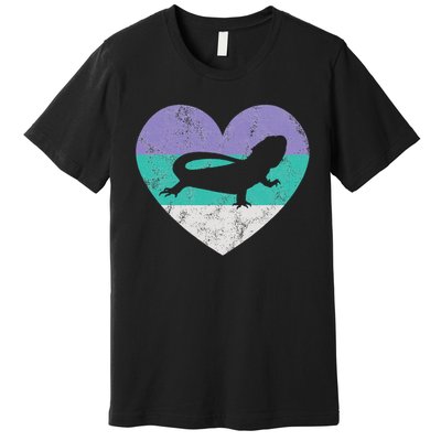 Bearded Dragon Gif For Women & Girls Retro Cute Premium T-Shirt