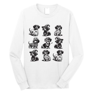 Boo Dachshund Halloween Spooky Dog Wiener Halloween Costume Long Sleeve Shirt