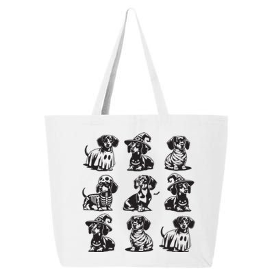 Boo Dachshund Halloween Spooky Dog Wiener Halloween Costume 25L Jumbo Tote