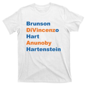 Brunson Divincenzo Hart Anunoby Hartenstein Ny T-Shirt