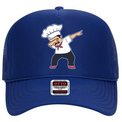 Baker Dabbing Head Chef Meaningful Gift High Crown Mesh Back Trucker Hat