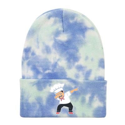 Baker Dabbing Head Chef Meaningful Gift Tie Dye 12in Knit Beanie