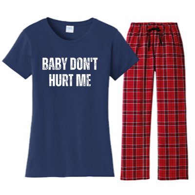 Baby Don't Hurt Me Meme Tee Women's Flannel Pajama Set