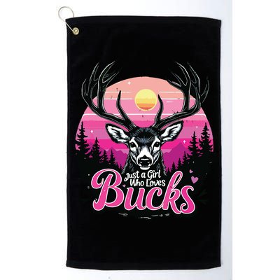 Buck Deer Hunting Hunter Girl Vintage Hunt Golf Towel
