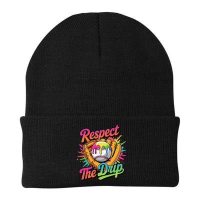 Baseball Drip Home Plate Ice Cream Respect The Drip Beanie