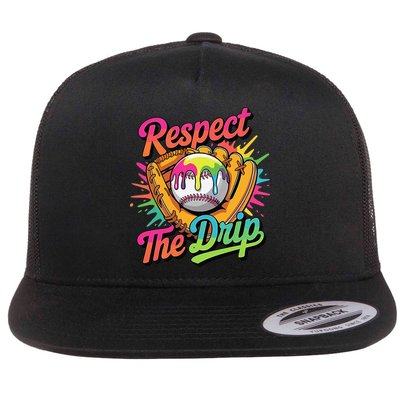 Baseball Drip Home Plate Ice Cream Respect The Drip Flatbill Hat