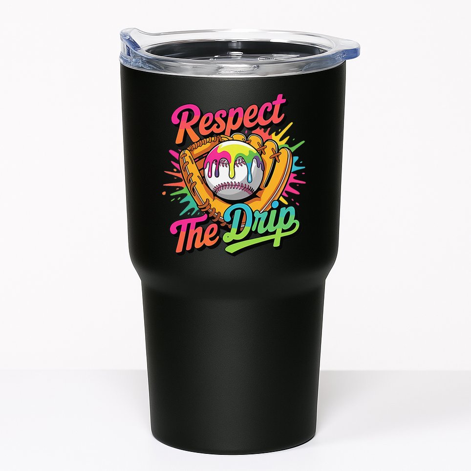 Baseball Drip Home Plate Ice Cream Respect The Drip Tumbler
