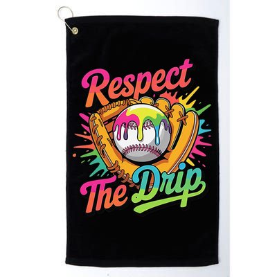 Baseball Drip Home Plate Ice Cream Respect The Drip Golf Towel