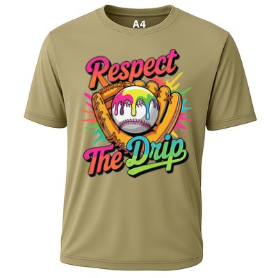 Baseball Drip Home Plate Ice Cream Respect The Drip Performance Shirt