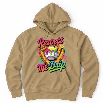 Baseball Drip Home Plate Ice Cream Respect The Drip Hoodie