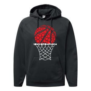 Basketball Dots Happy Dot Day Performance Fleece Hoodie